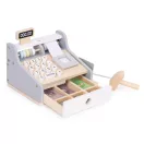 Játék pénztárgép, ECOTOYS HM328241, 22 x 17 x 17 cm, szkennerrel és kártyaolvasóval, nyitható fiókkal, érmékkel és bankjegyekkel, 3 éves kortól