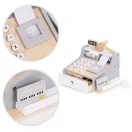 Játék pénztárgép, ECOTOYS HM328241, 22 x 17 x 17 cm, szkennerrel és kártyaolvasóval, nyitható fiókkal, érmékkel és bankjegyekkel, 3 éves kortól
