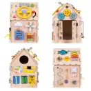 Fa babaház, ECOTOYS 2560, XXL, 32 x 32 x 45 cm, 1 szint, 30 db tartozék, zenélő elemekkel, nyitható tető és ajtók