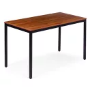 Étkezőasztal, ModernHome NORD-WD-BC, 120 x 60 cm, téglalap alakú, magasság: 73,5 cm, fém lábak, MDF asztallap, fém váz, csúszásgátló talpak, teherbírás: 100 kg