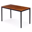 Étkezőasztal, ModernHome NORD-WD-BC, 120 x 60 cm, téglalap alakú, magasság: 73,5 cm, fém lábak, MDF asztallap, fém váz, csúszásgátló talpak, teherbírás: 100 kg