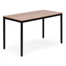 Étkezőasztal, ModernHome NORD-O-BC, 120 x 60 cm, téglalap alakú, magasság: 73,5 cm, fém lábak, MDF asztallap, fém váz, csúszásgátló talpak, teherbírás: 100 kg