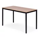 Étkezőasztal, ModernHome NORD-O-BC, 120 x 60 cm, téglalap alakú, magasság: 73,5 cm, fém lábak, MDF asztallap, fém váz, csúszásgátló talpak, teherbírás: 100 kg