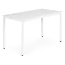 Étkezőasztal, ModernHome NORD-MRW-W, 120 x 60 cm, téglalap alakú, magasság: 73,5 cm, fém lábak, MDF asztallap, fém váz, csúszásgátló talpak, teherbírás: 100 kg