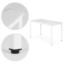 Étkezőasztal, ModernHome NORD-MRW-W, 120 x 60 cm, téglalap alakú, magasság: 73,5 cm, fém lábak, MDF asztallap, fém váz, csúszásgátló talpak, teherbírás: 100 kg