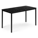 Étkezőasztal, ModernHome NORD-MRBC-BC, 120 x 60 cm, téglalap alakú, magasság: 73,5 cm, fém lábak, MDF asztallap, fém váz, csúszásgátló talpak, teherbírás: 100 kg