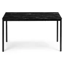 Étkezőasztal, ModernHome NORD-MRBC-BC, 120 x 60 cm, téglalap alakú, magasság: 73,5 cm, fém lábak, MDF asztallap, fém váz, csúszásgátló talpak, teherbírás: 100 kg