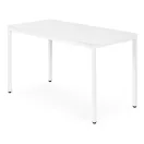 Étkezőasztal, ModernHome NORD-W, fehér, 120 x 60 cm, téglalap alakú, magasság: 73,5 cm, fém lábak, MDF asztallap, fém váz, csúszásgátló talpak, teherbírás: 100 kg
