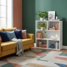 Tárolópolc, ModernHome S-20-W, 3 szintes, 87 x 87 x 24 cm, fehér, laminált forgácslap, karcálló, 10 kg/polc teherbírás