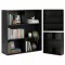 Tárolópolc, ModernHome S-20-BC, 3 szintes, 87 x 87 x 24 cm, fekete, laminált forgácslap, karcálló, 10 kg/polc teherbírás