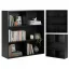 Tárolópolc, ModernHome S-20-BC, 3 szintes, 87 x 87 x 24 cm, fekete, laminált forgácslap, karcálló, 10 kg/polc teherbírás