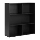 Tárolópolc, ModernHome S-20-BC, 3 szintes, 87 x 87 x 24 cm, fekete, laminált forgácslap, karcálló, 10 kg/polc teherbírás