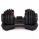 Egykezes súlyzó, állítható, MOVEPRO GB-FW207-24KG, fekete, 2,5–24 kg, öntöttvas, tartóállvánnyal, 15 fokozatú súlyállítás, csúszásmentes markolat
