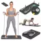 Pilates deszka, ModernHome GB-PL-01, 106 x 41 x 3 cm, összecsukható, LCD kijelző, expander szalagokkal, fekvőtámasz fogantyúkkal