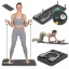 Pilates deszka, ModernHome GB-PL-01, 106 x 41 x 3 cm, összecsukható, LCD kijelző, expander szalagokkal, fekvőtámasz fogantyúkkal