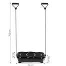 Vibrációs tréner, MOVEPRO GB-CF002S, 180 W, fekete, 120 kg teherbírás, távirányítóval, gumikötelekkel