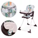 Etetőszék, ECOTOYS HC301-2401, összecsukható, állítható, 3 pontos öv, tálcán játékokkal, acél váz, levehető huzat, lábtartó, teherbírás: 15 kg