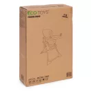 Etetőszék, ECOTOYS HC301-2401, összecsukható, állítható, 3 pontos öv, tálcán játékokkal, acél váz, levehető huzat, lábtartó, teherbírás: 15 kg