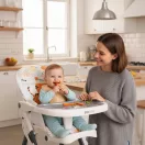 Etetőszék, ECOTOYS HC301-2402, összecsukható, állítható, 3 pontos öv, tálcán játékokkal, acél váz, levehető huzat, lábtartó, teherbírás: 15 kg