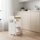 Tanulótorony, ECOTOYS FH-KF230092, konyhai segítő, 3 szintben állítható platform, biztonsági korlát, teherbírás: 38 kg