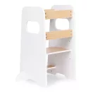 Tanulótorony, ECOTOYS FH-KF230092, konyhai segítő, 3 szintben állítható platform, biztonsági korlát, teherbírás: 38 kg