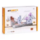 Mágneses építőkocka készlet, MULTISTORE HC740669, 160 db, 20 x 20 x 20 mm, színes, műanyag, sablonokkal, 3 éves kortól