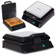   Gofrisütő, KADEN AN-765, elektromos, 1080–1300 W, 4 szeletes, tapadásmentes bevonat, termosztát, jelzőfények