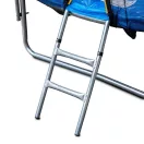 Kerti trambulin, Bauerkraft G-739, fekete/kék, átmérő: 304 cm, kerek, magasság: 256 cm, külső védőháló, létra, acél váz, 3 dupla láb, 150 kg teherbírás