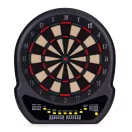 Elektronikus dartstábla, Multistore AP-400, átmérő: 48 cm, 27 játékmód, 202 variáció, 2 LCD kijelző, 8 játékosig, 12 db darts + póthegyek