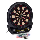 Elektronikus dartstábla, Multistore AP-400, átmérő: 48 cm, 27 játékmód, 202 variáció, 2 LCD kijelző, 8 játékosig, 12 db darts + póthegyek
