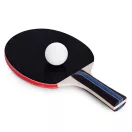 Pingpong készlet, Multistore AL-304, 2 ütő + 3 labda, ergonomikus markolat, csúszásgátló bevonat, műanyag tok, fa és gumi, labdaátmérő 4 cm, kezdőknek és haladóknak