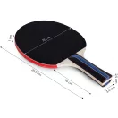 Pingpong készlet, Multistore AL-304, 2 ütő + 3 labda, ergonomikus markolat, csúszásgátló bevonat, műanyag tok, fa és gumi, labdaátmérő 4 cm, kezdőknek és haladóknak
