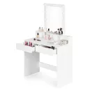Sminkasztal, ModernHome ZDT-01, 80 x 41 x 146 cm, 9 db LED, tükör, 2 fiók, 3 polc, laminált bútorlap