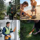 Fémdetektor, Multistore GP-Pointer, kézi, IP66 vízálló, 360° érzékelés, beépített LED lámpa, hang- és rezgőjelzés, tok és csuklópánt, elemes (1 db 9V, nem tartozék)