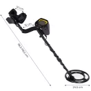 Fémdetektor, Multistore GC-1032, 96,5-116,5 cm, 24,5 cm vízálló keresőfej, LCD kijelző, 3 beállítás, numerikus célazonosítás 0–99, elemes (2 db 9V, nem tartozék)