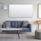 Elektromos fűtőpanel, Bauerkraft H-099, fehér, 600 W, 100 x 60 cm, infravörös, WiFi (Tuya) és távirányító, beépített termosztát, falra/mennyezetre szerelhető