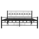 Fém ágykeret, ModernHome DNYSF404B, 160 x 200, fekete, fém, beépített léces ágyrács, fejtámla, 200 kg teherbírás