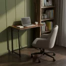Íróasztal, ModernHome TH-FD-7-16, 80 x 45 x 76 cm, Loft stílus, fa és fém anyagból, összecsukható, állítható szintezőtalpak, teherbírás: 80 kg