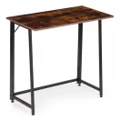 Íróasztal, ModernHome TH-FD-7-16, 80 x 45 x 76 cm, Loft stílus, fa és fém anyagból, összecsukható, állítható szintezőtalpak, teherbírás: 80 kg
