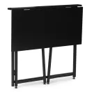 Íróasztal, ModernHome TH-FD-1, 80 x 45 x 76 cm, fekete, fa és fém anyagból, összecsukható, állítható szintezőtalpak, teherbírás: 80 kg