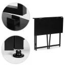 Íróasztal, ModernHome TH-FD-1, 80 x 45 x 76 cm, fekete, fa és fém anyagból, összecsukható, állítható szintezőtalpak, teherbírás: 80 kg