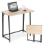 Íróasztal, ModernHome TH-FD-6-16, 80 x 45 x 76 cm, Loft stílus, fa és fém anyagból, összecsukható, állítható szintezőtalpak, teherbírás: 80 kg