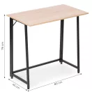 Íróasztal, ModernHome TH-FD-6-16, 80 x 45 x 76 cm, Loft stílus, fa és fém anyagból, összecsukható, állítható szintezőtalpak, teherbírás: 80 kg