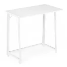 Íróasztal, ModernHome TH-FD-5, 80 x 45 x 76 cm, fehér, fa és fém anyagból, összecsukható, állítható szintezőtalpak, teherbírás: 80 kg