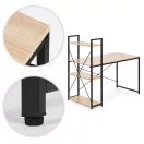Íróasztal, ModernHome TH-SD-6-16, 120 x 60 x 120 cm, Loft stílus, fa és fém anyagból, 3 polccal, állítható szintezőtalpak, teherbírás: 200 kg