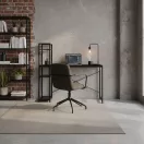 Íróasztal, ModernHome TH-SD-1, 120 x 60 x 120 cm, fekete, fa és fém anyagból, 3 polccal, állítható szintezőtalpak, teherbírás: 200 kg