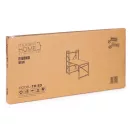 Íróasztal, ModernHome TH-SD-1, 120 x 60 x 120 cm, fekete, fa és fém anyagból, 3 polccal, állítható szintezőtalpak, teherbírás: 200 kg