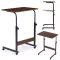 Laptopasztal, ModernHome TH-LD-15, sötét dió, 60 x 40 cm, 65,5–89 cm állítható magasság, kerekes, fékezhető görgők, fa és fém anyagból, teherbírás: 30 kg