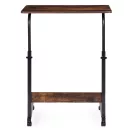 Laptopasztal, ModernHome TH-LD-7-16, antik dió, 60 x 40 cm, 65,5–89 cm állítható magasság, kerekes, fékezhető görgők, fa és fém anyagból, teherbírás: 30 kg