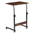 Laptopasztal, ModernHome TH-LD-7-16, antik dió, 60 x 40 cm, 65,5–89 cm állítható magasság, kerekes, fékezhető görgők, fa és fém anyagból, teherbírás: 30 kg